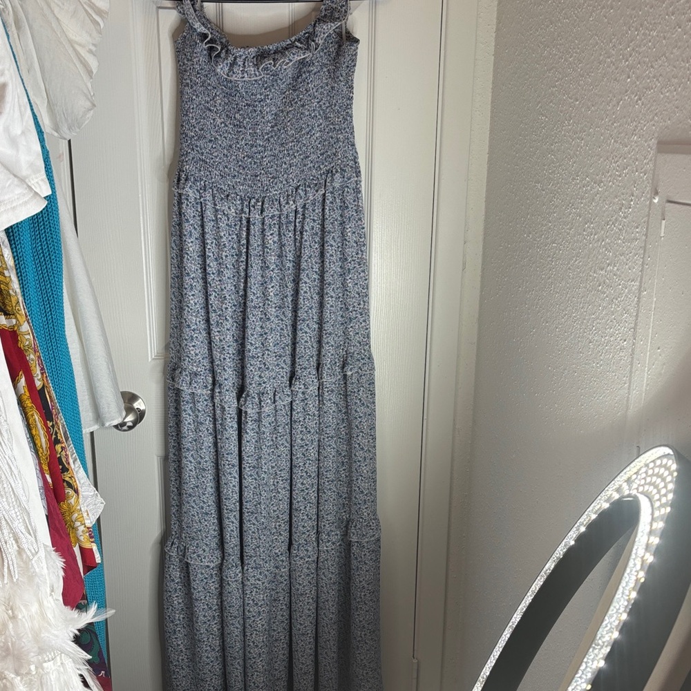 Blue Floral Maxi Dress